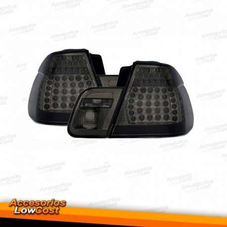 PILOTOS TRAS. LED E46 4 PUERTAS (98-01) CRISTAL NEGRO.