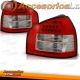 FAROLINS LED PARA AUDI A3 8L (8/96-8/03) VERMELHO / BRANCO