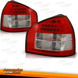 PILOTOS PARA AUDI A3 8L (8/96-8/03). COLOR ROJO-BLANCO.