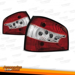 PILOTOS AUDI A3 8L 96-00 ROJO BLANCO