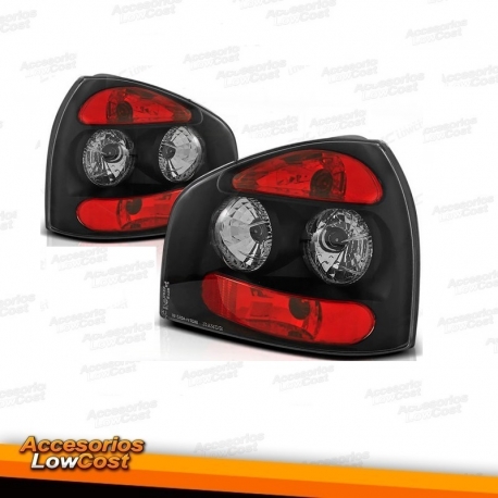 FAROLINS AUDI A3 8L (8/96-8/03) TIPO LEXUS. VERMELHO / CROMADO