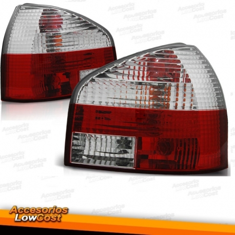 FAROLINS PARA AUDI A3 8L (8/96-8/03) VERMELHO / BRANCO