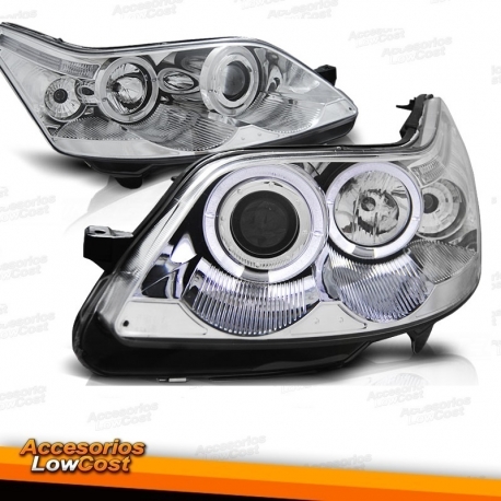 FAROIS ANGEL EYES CITROEN C4. FUNDO CROMADO