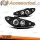 FAROS PEUGEOT 206 98-08 OJOS ANGEL CCFL FONDO NEGRO