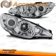 FAROS PEUGEOT 206 02- OJOS ANGEL CROMO