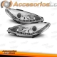 FAROS PEUGEOT 206 98-08 LUZ DIURNA LED FONDO CROMO