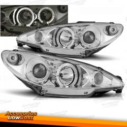 FAROS DELANTEROS PEUGEOT 206 OJOS DE ANGEL 10.98-02