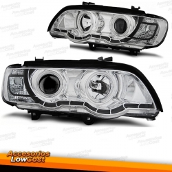 FAROS LUZ DIURNA BMW X5 E53 COLOR CROMO.