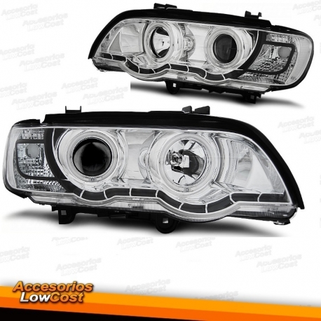 FAROIS LUZ DIURNA BMW X5 E53 CROMADO.