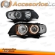 FARÓIS ANGEL EYES / BMW X5 / 99-03 FUNDO PRETO