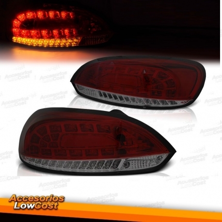 FAROLINS TRASEIROS LED / VW SCIROCCO / 08+ VERMELHO ESCURECIDO