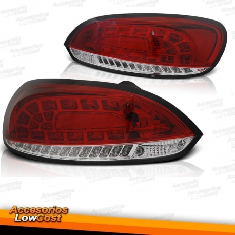 FAROLINS TRASEIROS LED / VW SCIROCCO / 08+ VERMELHO BRANCO