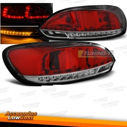 PILOTOS VW SCIROCCO 08-14 LED ROJO CROMO