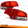 PILOTOS TRASEROS LED AUDI A4 B7 BERLINA  ROJO-CROMO