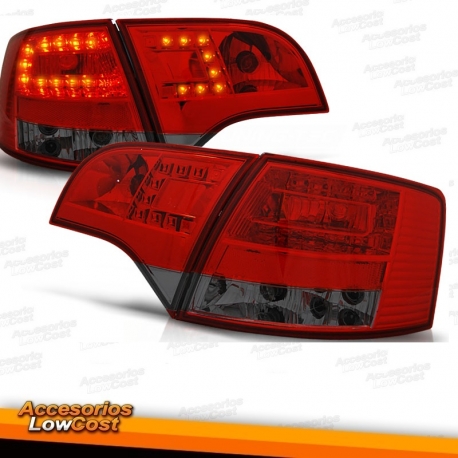 FAROLINS TRASEIROS LED AUDI A4 B7,05-08, AVANT VERMELHO / BRANCO / ESCURECIDOS