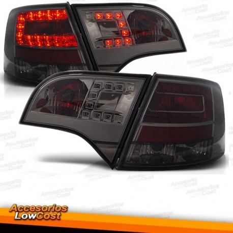 PILOTOS AUDI A4 B7 AVANT 05-08 LED FONDO CROMO AHUMADO