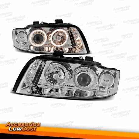 FAROIS ANGEL EYES AUDI A4 B6,00-04. FUNDO PRETO