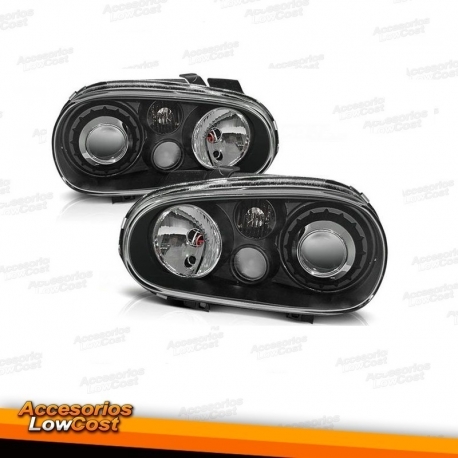 FAROS DELANTEROS PARA GOLF IV 4, R32.COLOR NEGRO