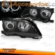 FAROIS ANGEL EYES CCFL / BMW E46 / 01-05 FUNDO PRETO