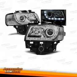 FAROS LUZ DIURNA LED , 90-03 CRISTAL CLARO/CROMADO