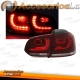 FAROLINS TRASEIROS LED / VW GOLF 6 MK VI / 08-12 VERMELHO BRANCO