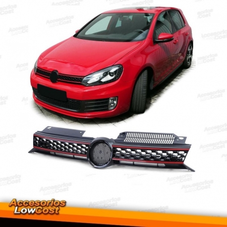 GRELHA FRONTAL TIPO GTI PARA GOLF 6 MK VI / 08+