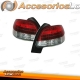 FAROLINS LED PEUGEOT 206 98++. VERMELHO / CROMADO