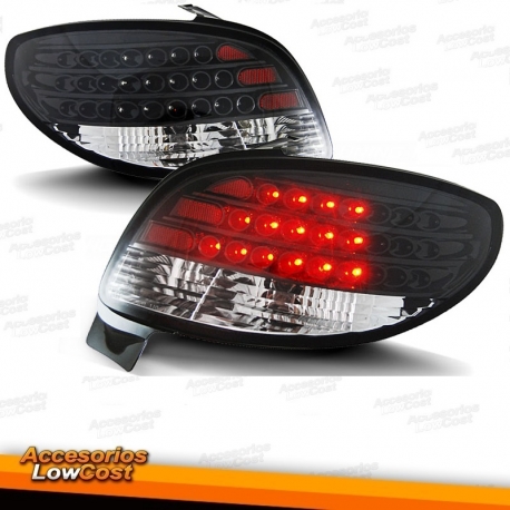 FAROLINS TRASEIROS LED / PEUGEOT 206 / 98+ FUNDO PRETO