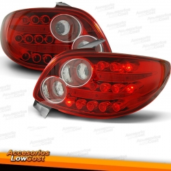 FAROIS COM LUZ DIURNA LED / PEUGEOT 207 / 06-09 FUNDO PRETO