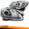 DESIGNSCHEINW.SET W204 07-11 KLARGL./SCHWARZ, MIT ECHTEM TAGFAHRLICHT H7+H1+MOTOR FÜR ELEKTR.LWR R87 ZULASSUNG