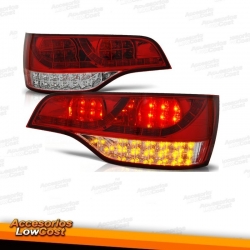 PILOTOS TRAS. LED Q7 (05-09). CRISTAL CLARO/ROJO-BLANCO