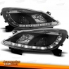 FARÓIS LUZ DIURNA LED COM PROJETOR / OPEL CORSA D 06-10/ FUNDO PRETO