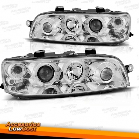 FAROIS ANGEL EYES FIAT PUNTO 2. FUNDO CROMADO