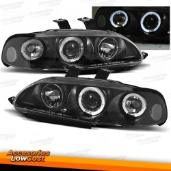 FAROIS ANGEL EYES HONDA CIVIC. FUNDO PRETO