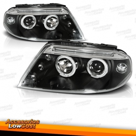 FAROIS ANGEL EYES / VW PASSAT 3BG / 00-05 FUNDO PRETO