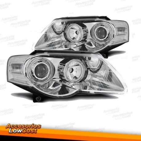 FAROIS ANGEL EYES COM PROJETOR VW PASSAT 3C,05-10