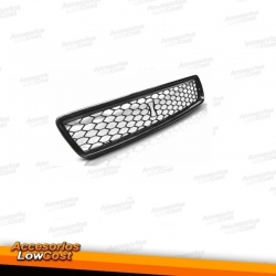 PARRILLA DELANTERA LOOK RS PARA AUDI A4 B5, 94-00, NEGRO MATE SIN EMBLEMA.