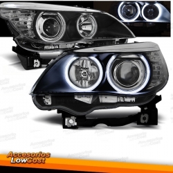 FAROS OJOS DE ANGEL LED BMW E60 03-07 COLOR NEGRO