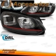 FAROLINS TRASEIROS LED / VW GOLF 6 MK VI 08+ FUNDO PRETO ESCURECIDO