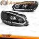 FAROLINS TRASEIROS LED / VW GOLF 6 MK VI 08+ VERMELHO BRANCO ESCURECIDO