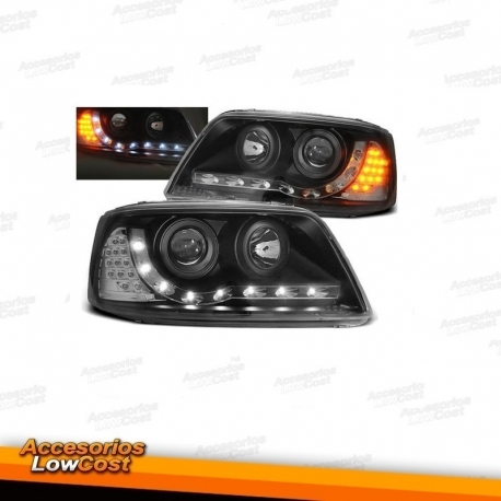 FAROIS LUZ DIURNA LED / VW T5 / 03-10 FUNDO PRETO