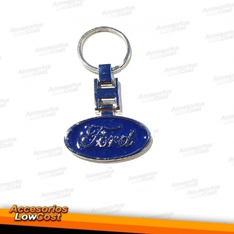 LLAVERO PARA FORD EN METAL CROMADO.