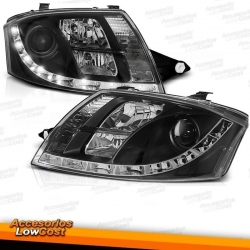 FAROS LUZ DIURNA AUDI TT, 98-05- CRISTAL CLARO/NEGRO.