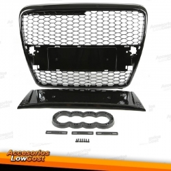 PARRILLA CENTRAL AUDI A6 4F 04-10 LOOK RS6 NEGRO BRILLO