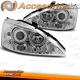 FARÓIS ANGEL EYES CCFL / FORD FOCUS / 98-03 FUNDO CROMADO