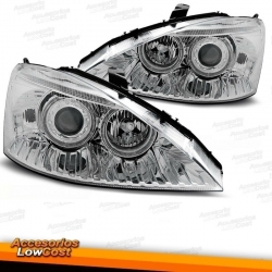 FAROIS ANGEL EYES CCFL / FORD FOCUS / 98-03 FUNDO CROMADO