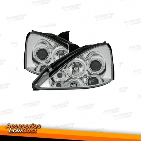 FAROIS ANGEL EYES / FORD FOCUS / 01-05 FUNDO CROMADO