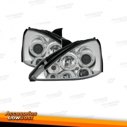 FAROIS ANGEL EYES FORD FOCUS . 98-01 FUNDO CROMADO