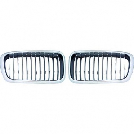 GRELHAS FRONTAIS E38 / 95-02 CROMADAS