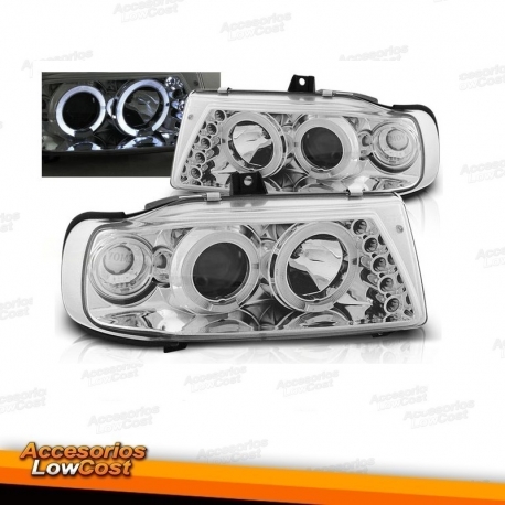 FAROIS ANGEL EYES / SEAT IBIZA / CORDOBA 6K 93-99 FUNDO CROMADO